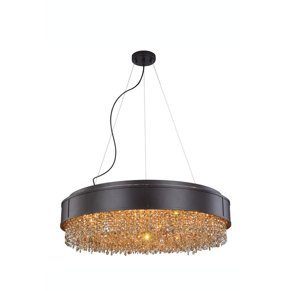 Regency Matte Dark Brown Nine-Light Pendant