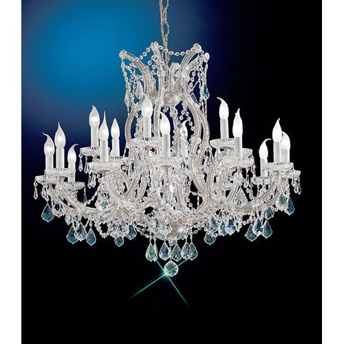 Chrome Nineteen-Light Chandelier with Crystalique Accents