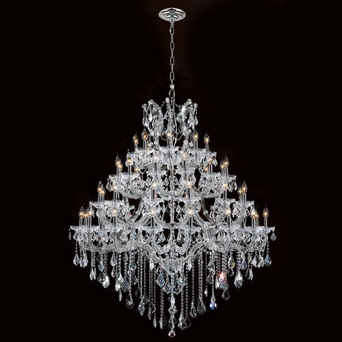 Maria Theresa Chandelier 49-Light Chrome Finish with Clear-Crystals Chandelier