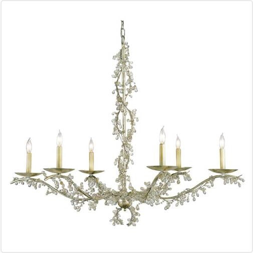 Pentimento Silver Granello Six-Light Chandelier