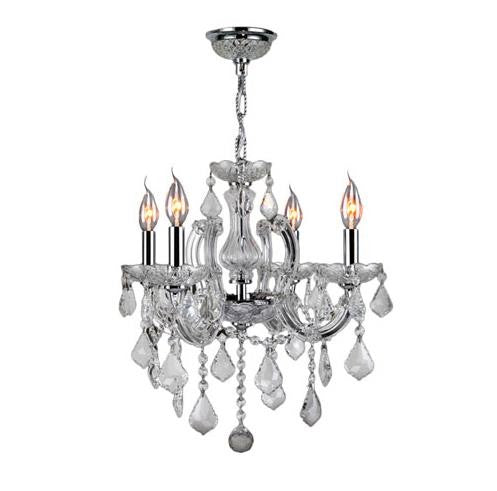 Chrome Four-Light Chandelier