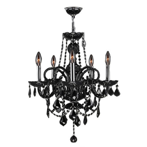 Polished Chrome Five-Light Chandelier