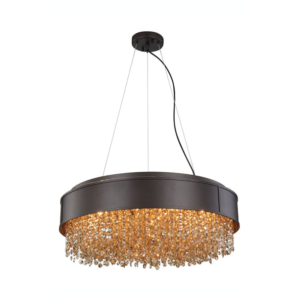 Regency Matte Dark Brown Six-Light Pendant