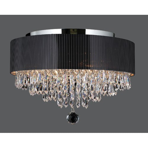 Chrome Finish with Clear-Crystals Ceiling-Light