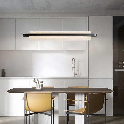 Modern Nami Linear Suspension Lamp Elegant Acrylic Island Light