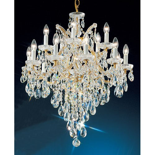 Maria Thersea Olde World Gold Sixteen-Light Chandelier with Crystalique Accents