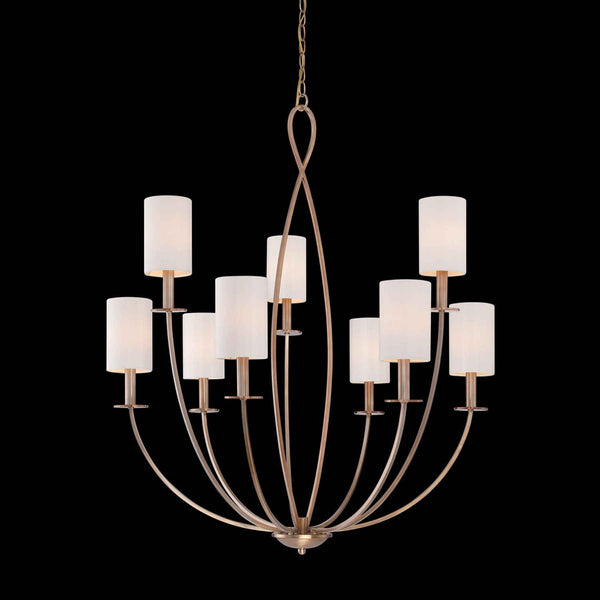 Castana Satin Gold Nine-Light Chandelier