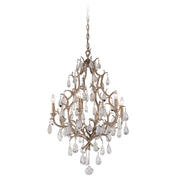 Amadeus Vienna Bronze Six-Light Chandelier with Italian Drops