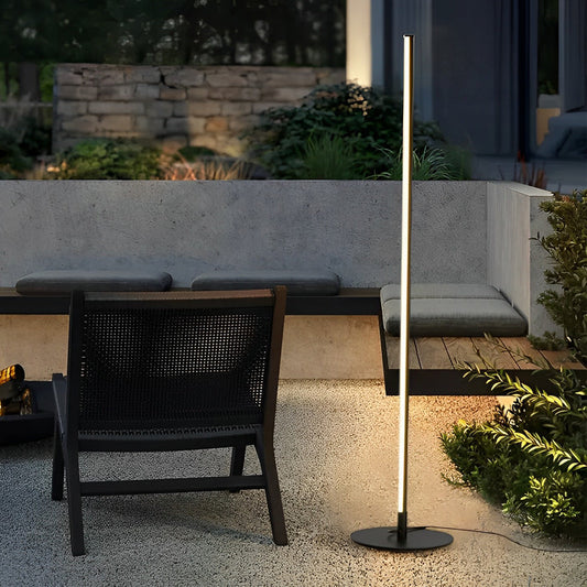 Waterproof Minimalist Outdoor Strip LED Floor Lamp