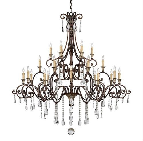 Bronze 24-Light Chandelier