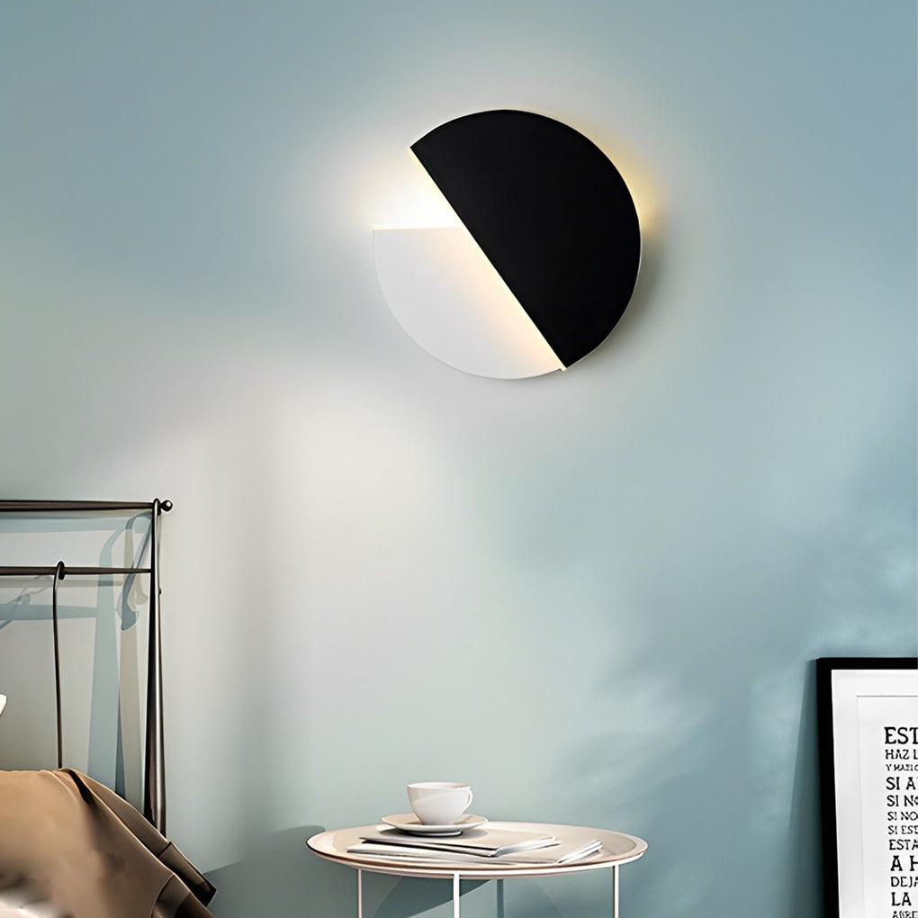 Creative Circular 350° Rotatable LED Black Nordic Wall Sconces Lighting