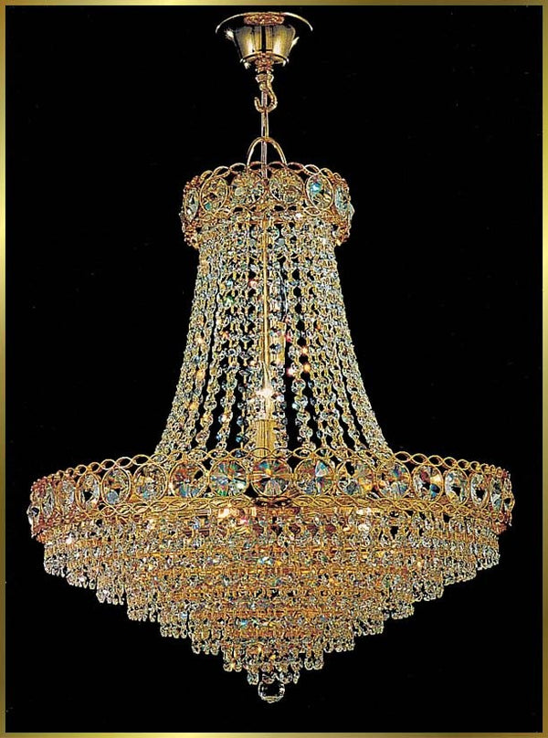 12 lights crystal chandelier in gold plated finish