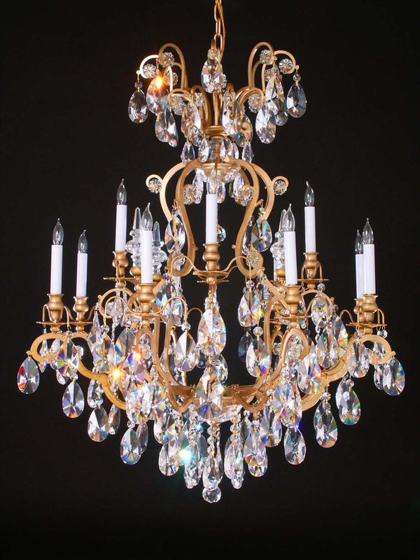 Versailles Chandeliers dressed with clear crystals