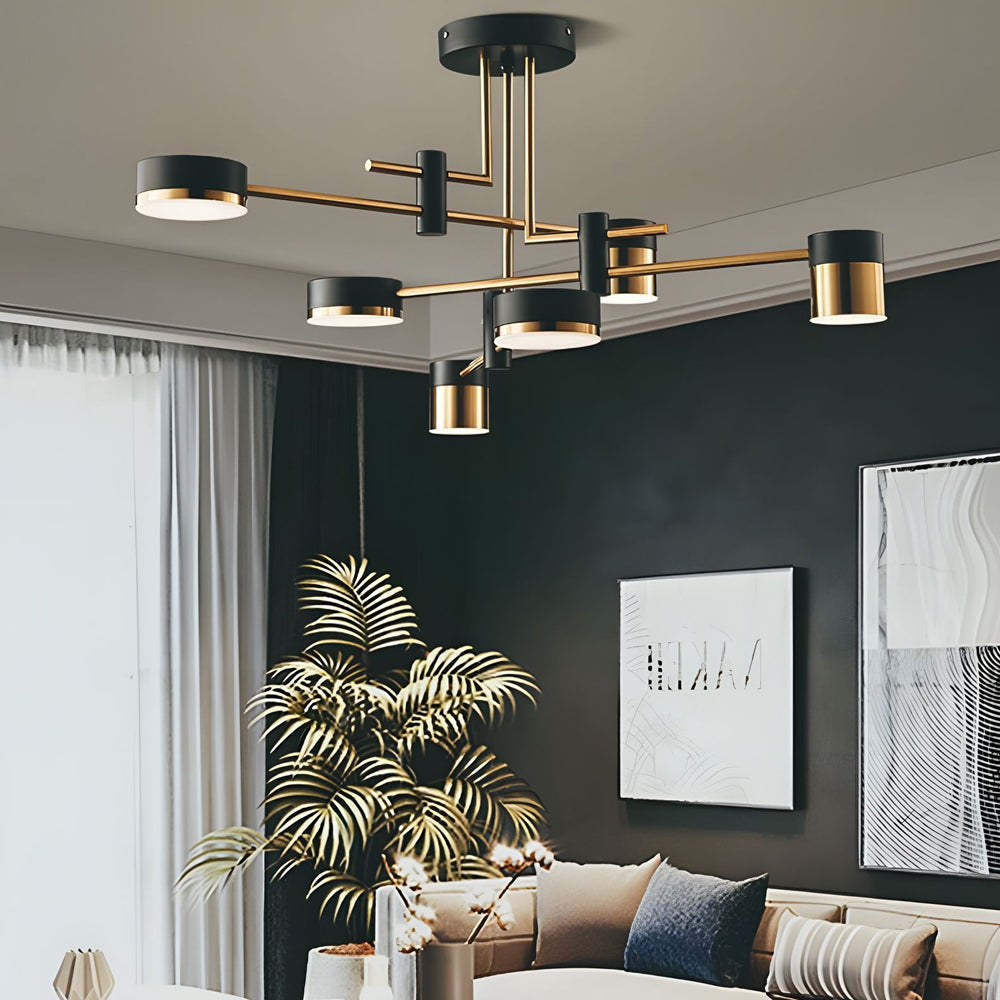 Modern 4/6/8-Light LED Dimmable Sputnik Chandelier