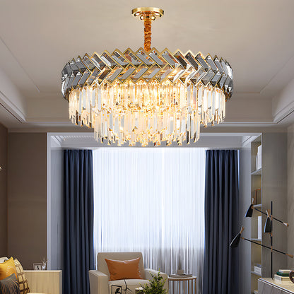 Modern LED Dimmable Dining Room Crystal Chandelier-Round/Rectangle