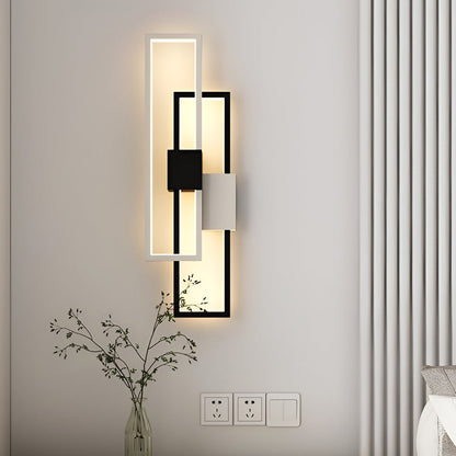 Rectangular Three-color Light LED Nordic Wall Light Fixture Wall Lamp