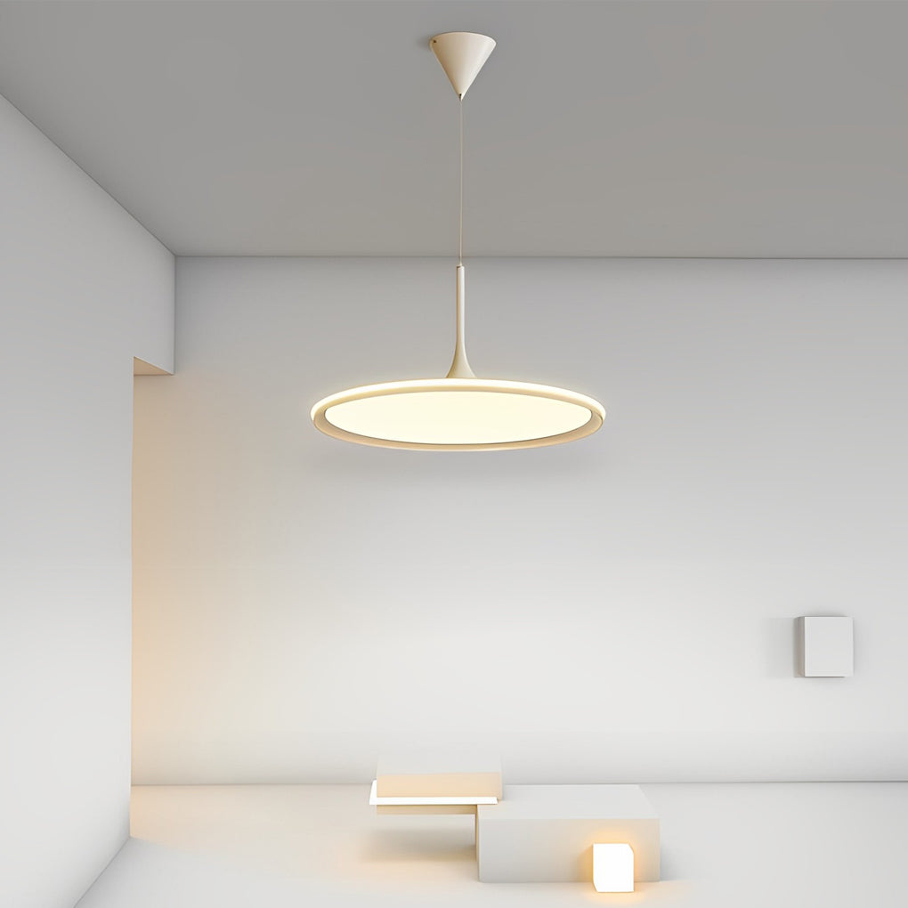 Round Ultra Thin Minimalist LED Nordic Chandelier Pendant Lighting