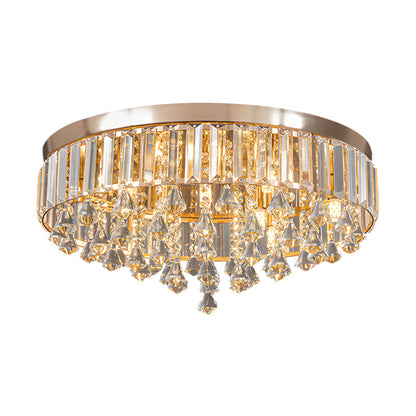 19'' Round Crystal Pendants LED Ceiling Lights Fixture Ceiling Lamp