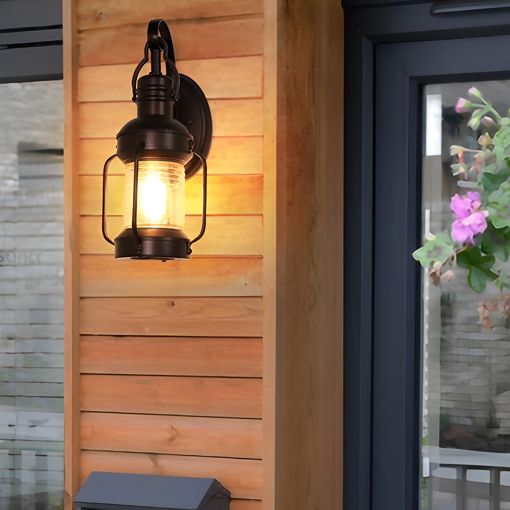 Antique Lantern Aluminum Waterproof LED Outdoor Wall Lamp Lawn Lights