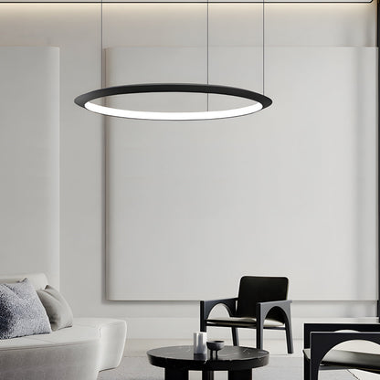 Black Ring Chandelier LED Pendant