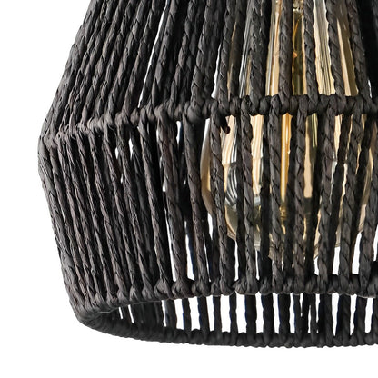 Minimalist Paper Rattan Handmade Black Japanese-style Pendant Lights