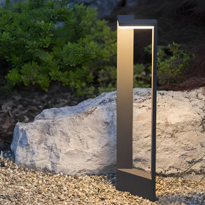 Geometric Design Waterproof LED Black Modern Outdoor Pathway Lights