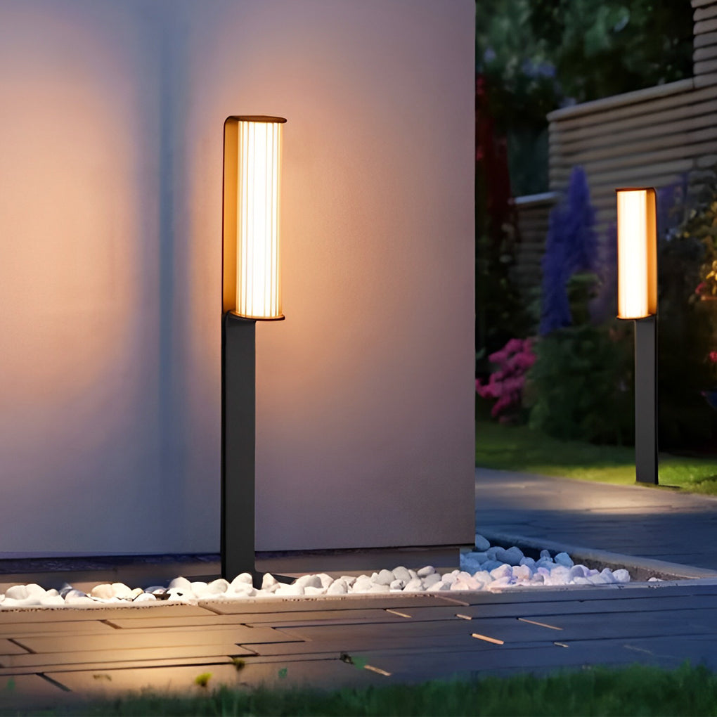 Simple Outdoor Waterproof LED Black Modern Pathway Lights Lawn Lamp