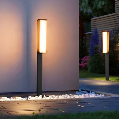 Simple Outdoor Waterproof LED Black Modern Pathway Lights Lawn Lamp