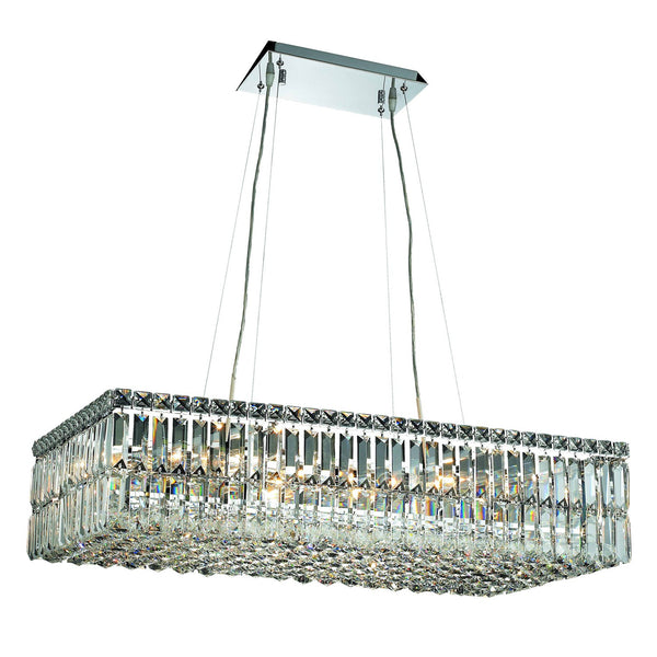 Maxim Chrome Sixteen-Light 16-Inch Pendant with Royal Cut Clear Crystal