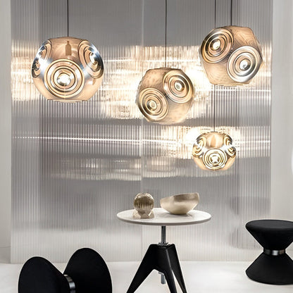 Creative Irregular Circular Stainless Steel Post-modern Chandelier Light