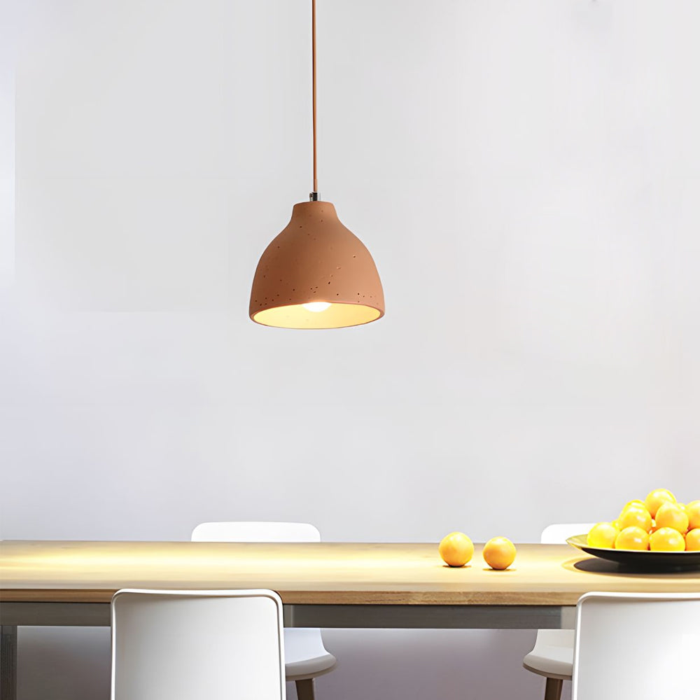 Modern Adjustable Resin Bowl Pendant Lamp