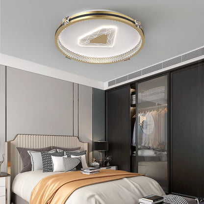 Circular Geometric Three Step Dimming LED Modern Ceiling Lights Fixture