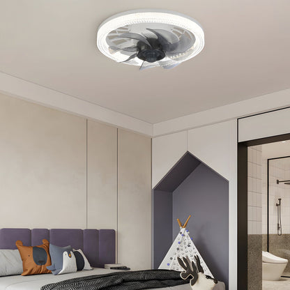 12.2 in. Low Profile 7 Blades LED Flush Mount Ceiling Fan