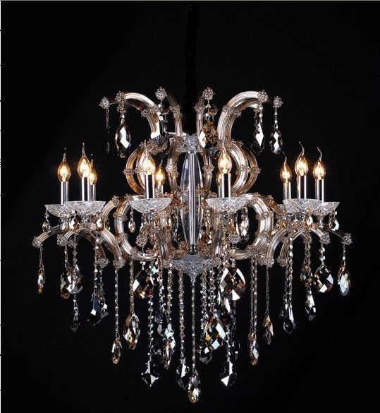 10 Light Maria Theresa crystal chandelier in cognac finish