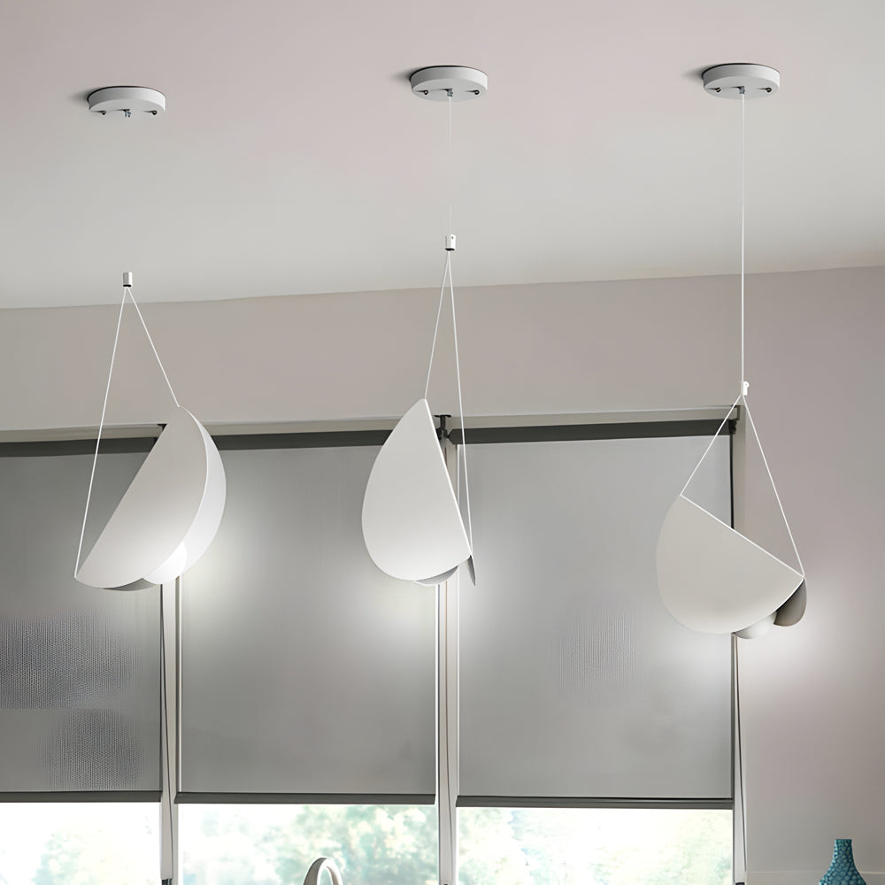 1/3/6-Light Minimalist Line White Glider Pendant Light