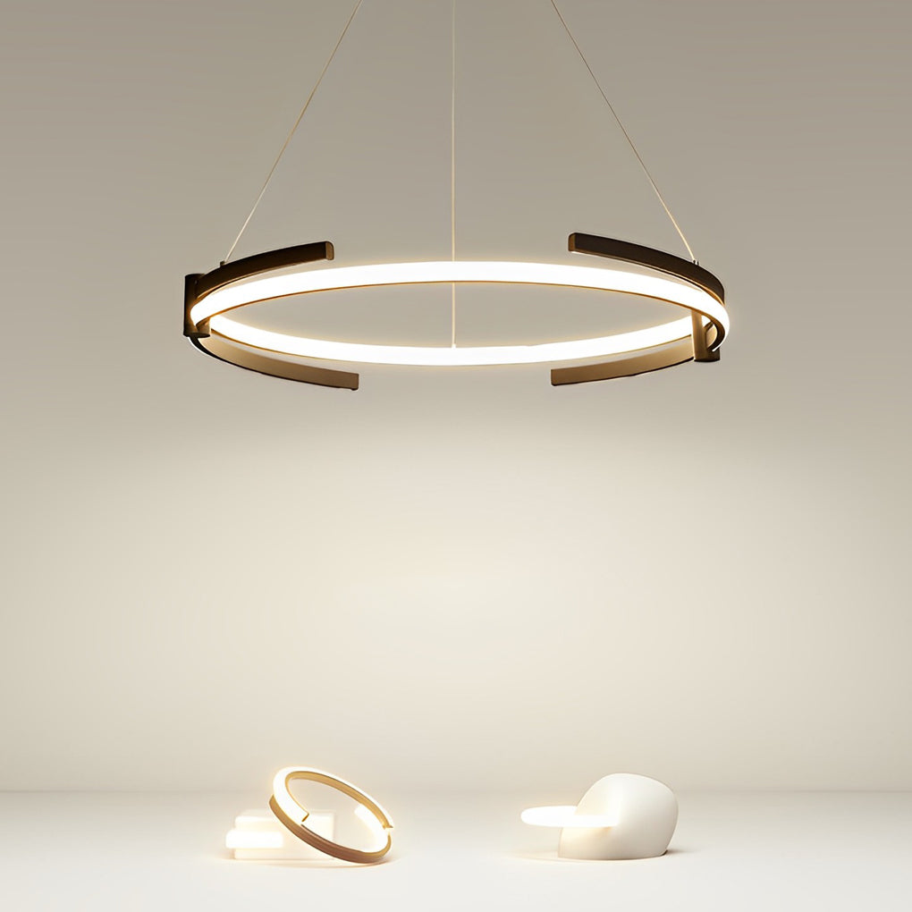 Minimalist Round Stepless Dimming with Remote LED Nordic Chandelier