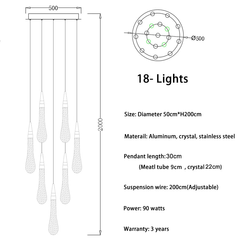 Pendant Light Fixture For Stairwell