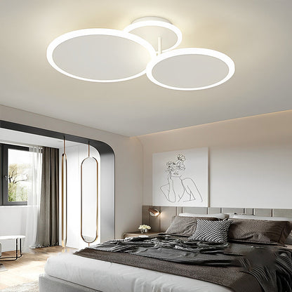 2/3/6 Round Three Step Dimming LED Matte White Nordic Ceiling Lights Fixture