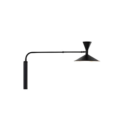 Marseille Swing Arm Wall Lamp Adjustable Long Metal Arm Trumpet Sconce