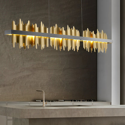 Long Strip Mountains Stepless Dimming LED Postmodern Chandelier