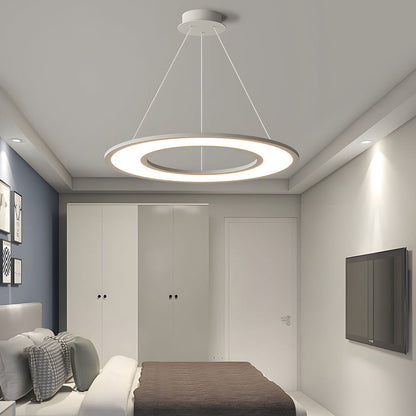 Planet Rings LED Pendant Light in Black/White