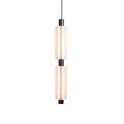 1/2/3 Heads Acrylic Cylinder Pendant Lights: Modern Hanging Lamp in Gold/Black