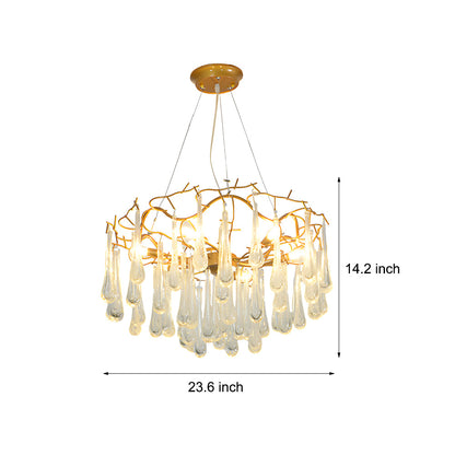 Modern Tree Branches Luxury Bubble Crystal Raindrops Chandelier