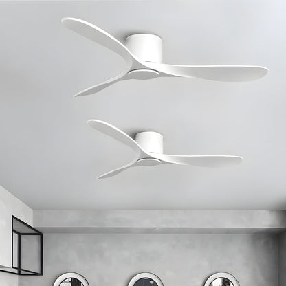 Modern 52-Inch Indoor 3-Blade Low Profile Ceiling Fan - White