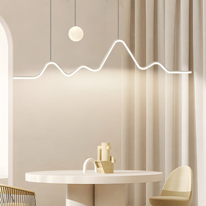 Long Strip Waves Mountain Moon 3 Step Dimming Modern Dining Room Light