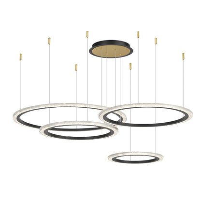 Simple Circular Rings Luxury Three Step Dimming Nordic Ceiling Light Fixture