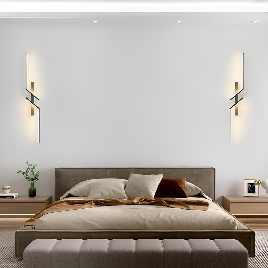 Irregular Symmetrical L Shape Creative LED Minimalist Wall Lamp Sconces Lighting