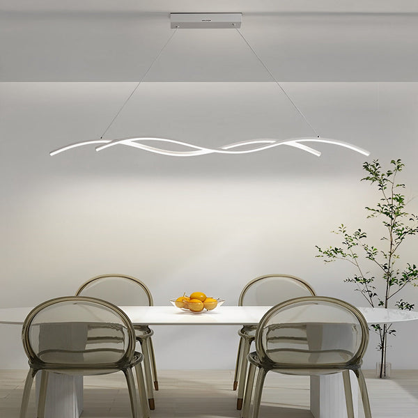 Double Wavy Minimalist LED Creative Modern Chandelier Hanging Ceiling Lamp