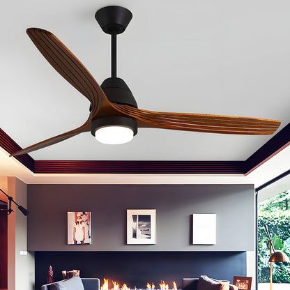 Nordic 52-Inch 3-Blade Wooden Ceiling Fan Light with Remote, 6-Speed