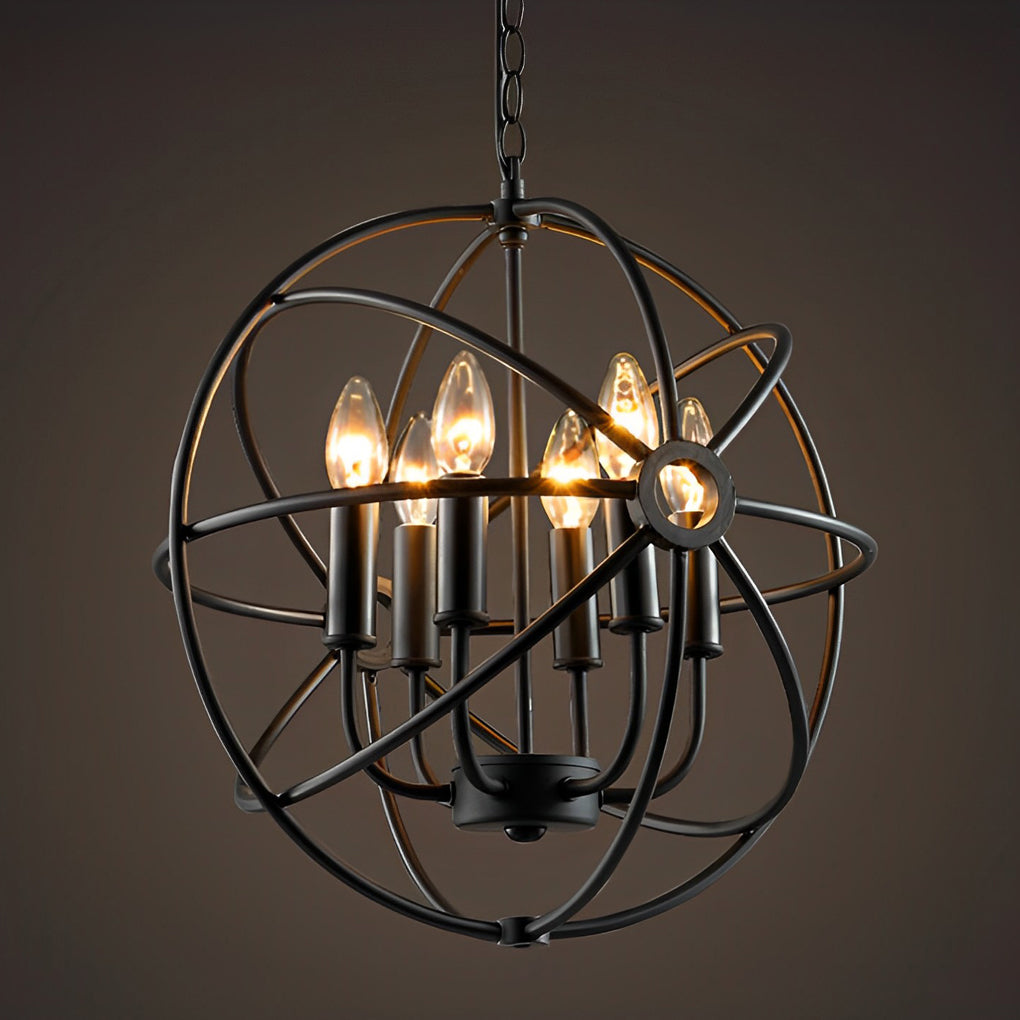 Retro Iron Birdcage Candlestick American Style Chandelier Pendant Lights